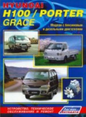 Hyundai H100, Porter, Grace, Dvigateli: B: G4CS 2.4, D: D4BX 2.5, D4BA 2.5, D4BF 2,5 s turbonaduvom: Ustrojstvo, tekhnicheskoe obsluzhivanie, remont, cherno-belye elektricheskie skhemy