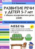 Razvitie rechi u detej 5-7 let s ONR: Leksiko-grammaticheskie zanjatija. Tema "Mebel". Uchebno-metodicheskoe posobie. + CD