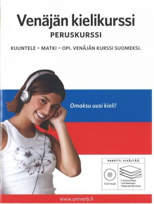 Venäjän peruskurssi, kielikurssi Univerb. 3 CD-levyä 2 kurssivihkoa + minikielioppi