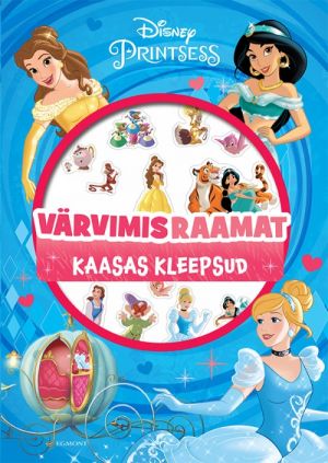 Disney printsess. värvimisraamat. kaasas kleepsud