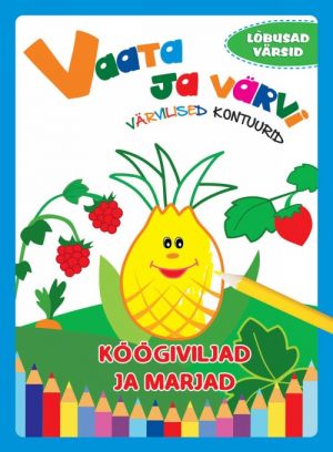 Köögiviljad ja marjad. vaata ja värvi (värvilised kontuurid)