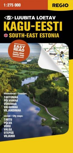 Regio kagu-eesti turismikaart 1:275 000