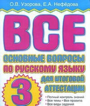 Vse osnovnye voprosy po russkomu jazyku dlja itogovoj attestatsii. 3 klass