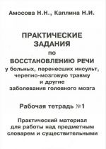 Prakticheskie zadanija po vosstanovleniju rechi u bolnykh, perenesshikh insult, cherepno-mozgovuju travmu i drugie zabolevanija golovnogo mozga. Rabochaja tetrad №1. Prakticheskij material dlja raboty nad predmetnym slovarem i suschestvitelnymi