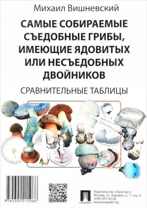 Samye sobiraemye sedobnye griby, imejuschie jadovitykh ili nesedobnykh dvojnikov. Sravnitelnye tablitsy