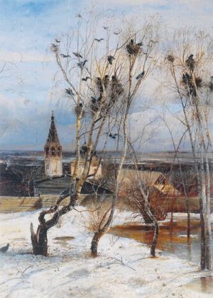 Aleksej Savrasov. Grachi prileteli. Pazl, 60 elementov