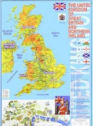 The United Kingdom of Great Britain and Northern Ireland. Карта