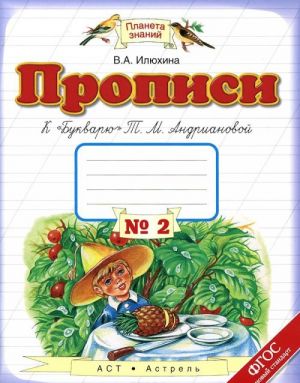 Propisi k "Bukvarju" T. M. Andrianovoj. 1 klass. V 4 tetradjakh. Tetrad No2