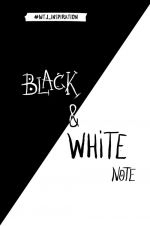 Black&White Note. Stilnyj bloknot s chernymi i belosnezhnymi stranitsami