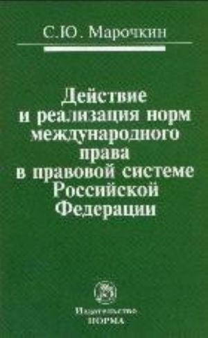 Dejstvie i realizatsija norm mezhdunarodnogo prava v pravovoj sisteme Rossijskoj Federatsii: monografija