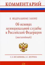 Комментарий к Федеральному закону "Об основах муниципальной службы в Российской Федерации" (постатейный)