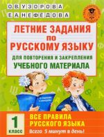 Летние задания по русскому языку для повторения и закрепления учебного материала. Все правила русского языка. 1 класс