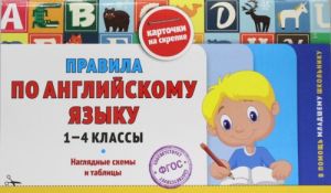 Правила по английскому языку. 1-4 классы. Наглядные схемы и таблицы. Карточки на скрепке