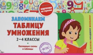 Запоминаем таблицу умножения. 2-4 классы. Наглядные схемы и таблицы. Карточки на скрепке