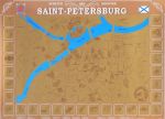 Saint-Peterburg Scratch Map / Stiraemaja karta Sankt-Peterburga (+podarok)