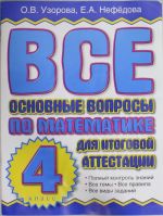 Vse osnovnye voprosy po matematike dlja itogovoj attestatsii. 4 klass