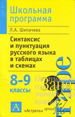 Sintaksis i punktuatsija russkogo jazyka v tablitsakh i skhemakh: 8 - 9 klassy.