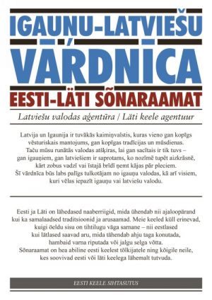 EESTI-LÄTI SONARAAMAT. IGAUNU-LATVIEShU VARDNICA