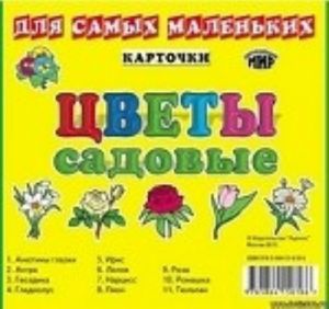 Цветы садовые (набор из 11 карточек)