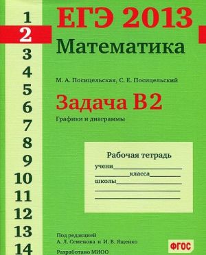 EGE 2013. Matematika. Zadacha V2. Grafiki i diagrammy. Rabochaja tetrad