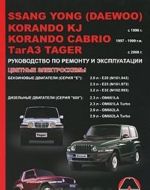 SsangYong (Daewoo) Korando KJ / Cabrio KJ / TagAZ Tager s 1996 g. Benzinovye dvigateli 2.0, 2.3, 3.2 l. Dizelnye dvigateli 2.3, 2.9 l. Rukovodstvo po remontu i ekspluatatsii. Tsvetnye elektroskhemy