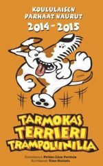 Tarmokas terrieri trampoliinilla