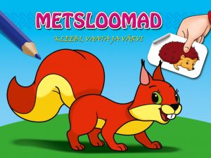 Metsloomad. kleebi, vaata ja värvi