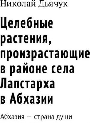 Целебные растения, произрастающие в районе села Лапстарха в Абхазии