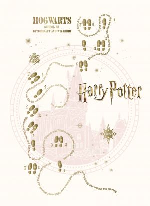 Harry Potter. Bloknot (V5, 32 l., proshityj tsvetnymi nitkami, tisnenie folgoj)