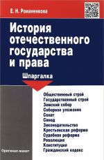 Istorija otechestvennogo gosudarstva i prava. Shpargalka. Uchebnoe posobie