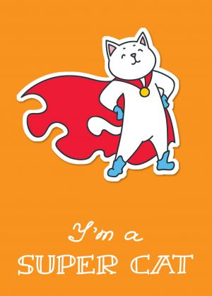 I am a supercat! Tetrad obschaja (A5, 48 l., nakidki, kletka-standart)