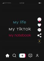 Bloknot. My life my TikTok my notebook (format A4, mjagkaja oblozhka, kruglye ugly, blok v tochku)