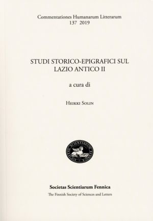 Studi storico-epigrafici sul Lazio antico II