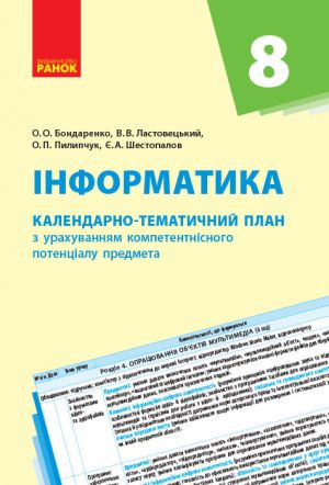 КТП   Iнформатика  8 кл. (Укр) НОВА ПРОГРАМА