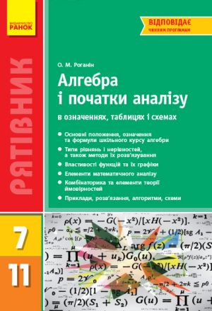 СП Алгебра i поч. аналiзу у визн.табл.i схем.  7-11 кл. Рятiвник 2.0 (Укр)