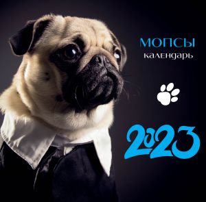 Мопсы (фото). Календарь настенный на 2023 год