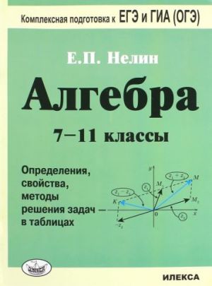 Algebra. 7-11 klassy. Opredelenija, svojstva, metodiki reshenija zadach - v tablitsakh