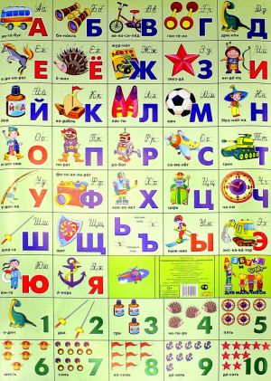 Alphabet and counting. Russian alphabet with small and capital letters and numbers (770x550)