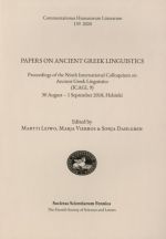 Papers on ancient greek linguistics: proceedings of the ninth international colloquium on ancient greek linguistics (ICAGL9) 30