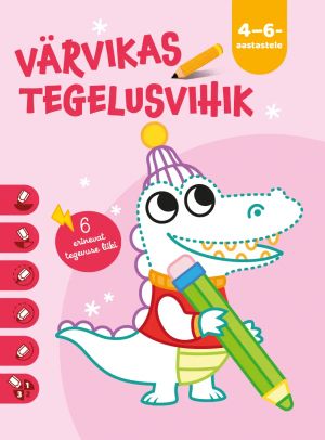 Värvikas tegelusvihik 4-6-aastastele (krokodill)