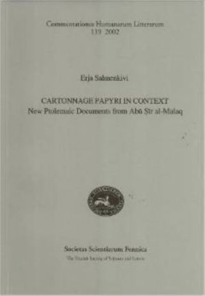 Cartonnage Papyri in Context: New Ptolemaic Documents From Abu Sir Al-Malaq